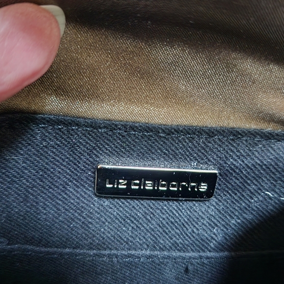 VINTAGE 1990s LIZ CLAIBORNE TAUPE HAND CARRY EVENING BAG NWOT MINT CONDITION - Picture 8 of 11